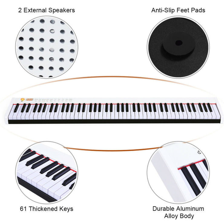 88-Key Portable Full-Size Semi-Weighted Digital Piano Keyboard