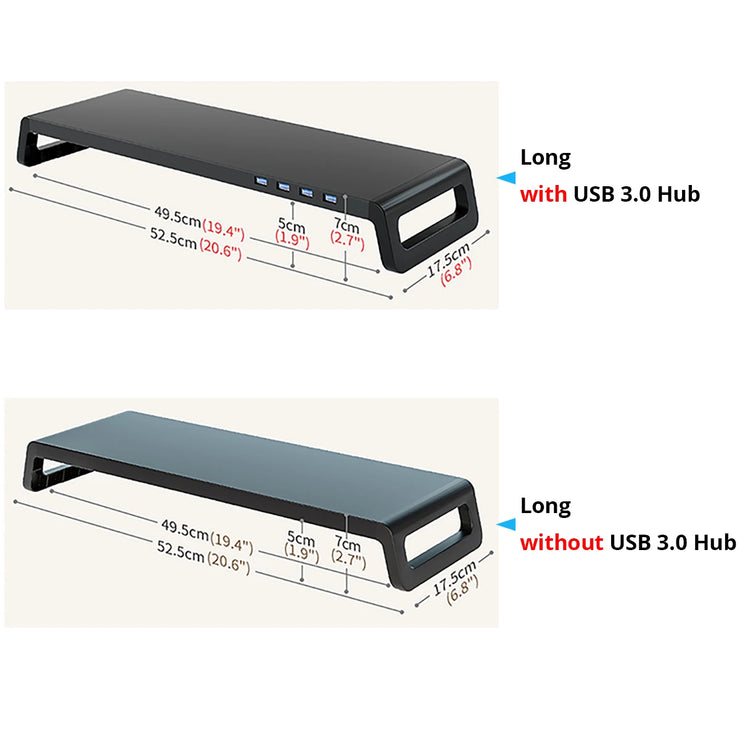 Computer Monitor Stand Riser with or without USB3.0 Hub Monitor Holder Desk Support Keyboard Mouse Storage Fast Shipping