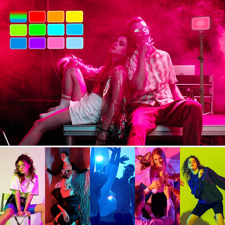 RGB Photography Video Lighting, Studio Lights with Adjustable Tripod Stand - 16