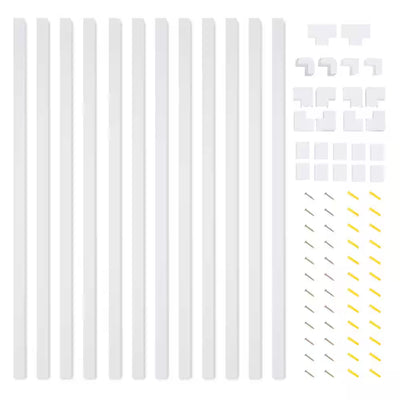 Complete Cable Concealer Management Kit in White (2-Pack)