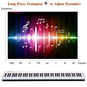 88-Key Portable Full-Size Semi-Weighted Digital Piano Keyboard