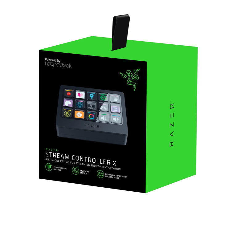 Stream Controller X - All-In-One Keypad for Streaming and Content Creation, 15 Buttons, Black