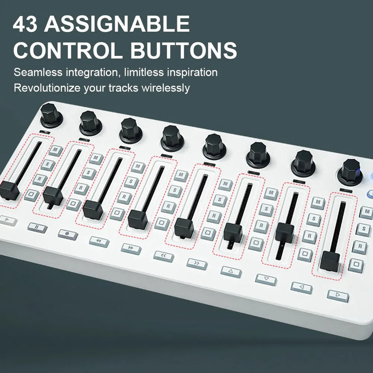 Wireless MIDI Controller Mixing Console USB Controller Mixer for Most Electroacoustic Instruments