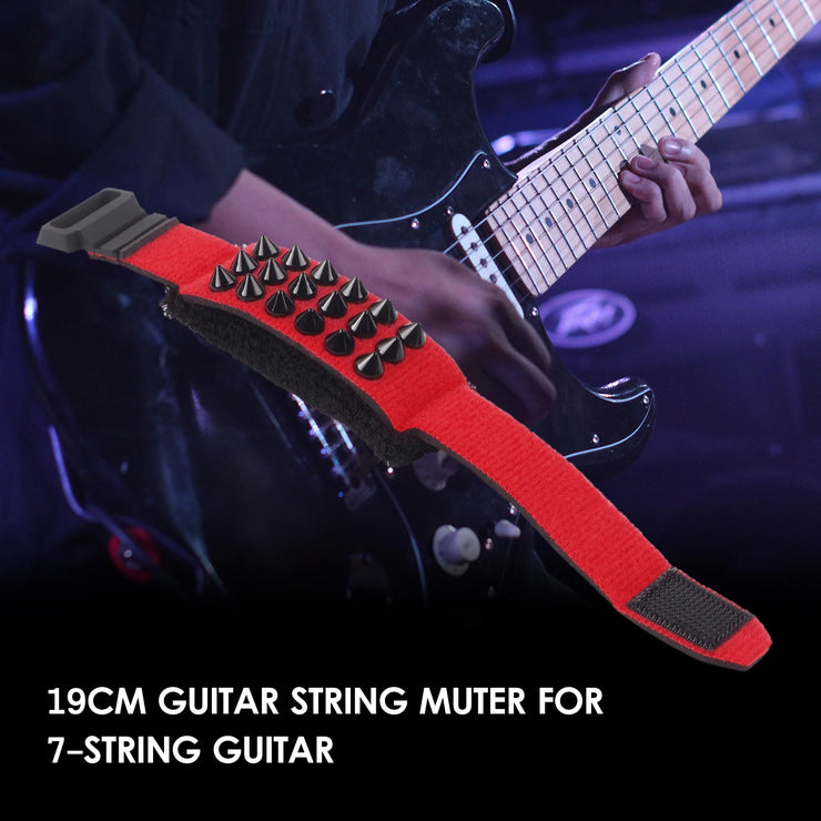 19Cm Guitar String Mute Guitar/Bass Gear Fretboard Muting Wrap Punk Style String Dampener String Muter for 7-String Guitar Bass