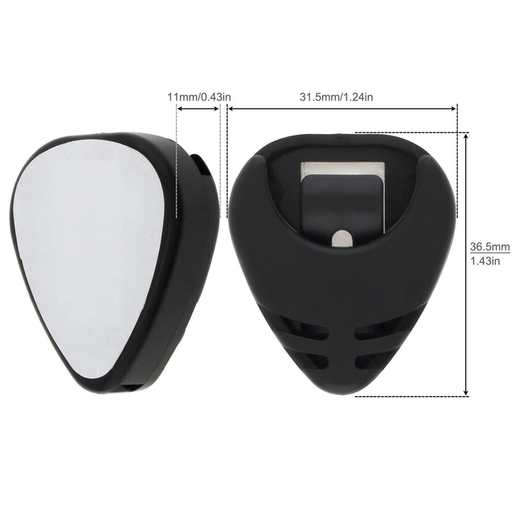 5Pcs Guitar Picks Holder Plastic Stick-On Guitar Pick Case Electric Guitar Accessories for Bass Ukulele