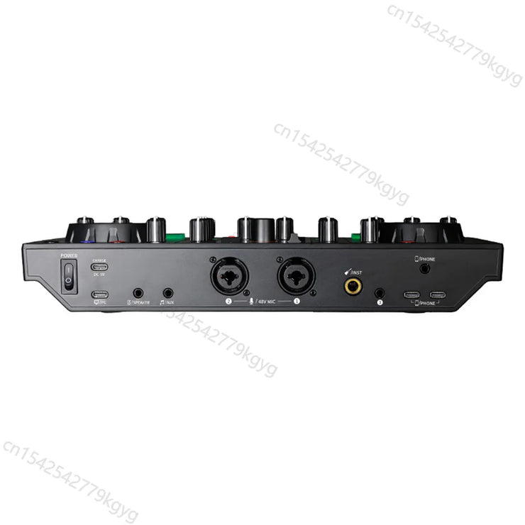 Takstar MX3 Mixer Webcast Sound Card Mixing Console Podcast Studio for Karaoke Webcast Recording Live Streaming Guitar PC