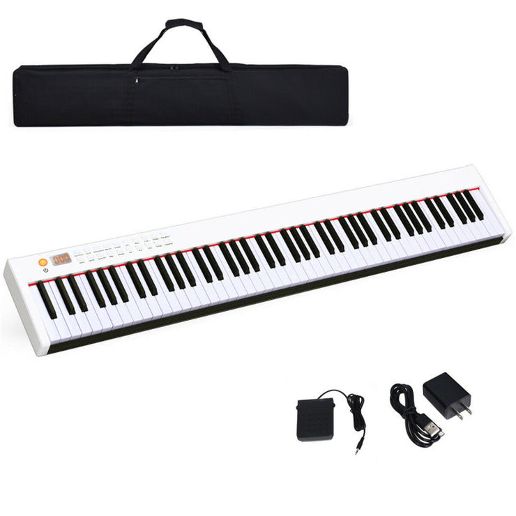 88-Key Portable Full-Size Semi-Weighted Digital Piano Keyboard
