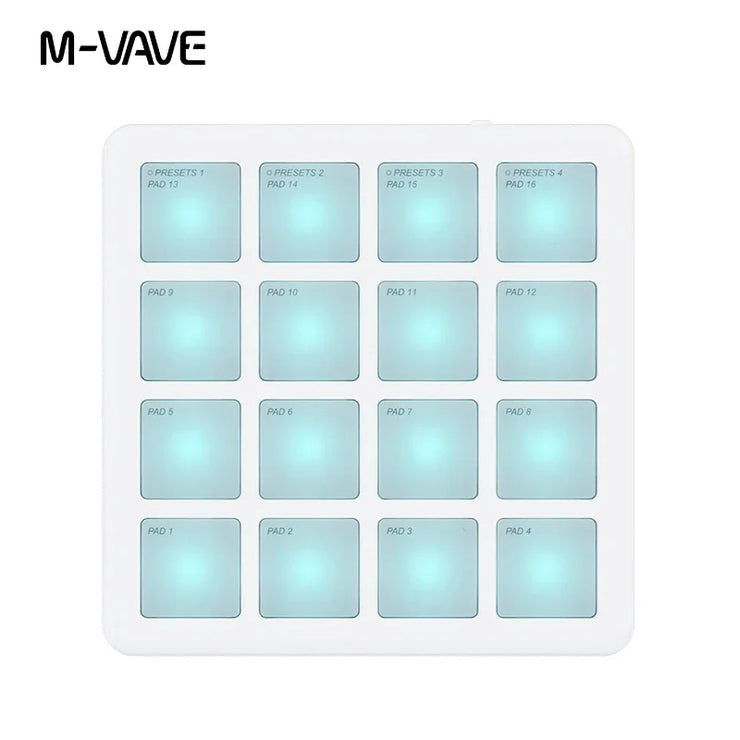 SK-16 SMC-PAD Pocket Pad Portable Wireless MIDI Controller 16 Pads Suitable Percussion Keyboard USB-C Interface