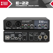 Audio Interface Sound Card Monitor for Guitar Live Recording Professional Sound Card Studio Singing Livestreaming Console