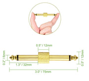 6 Pack Guitar Pedal Connector 1/4 Inch Effect Pedal Coupler Guitar Connector ...