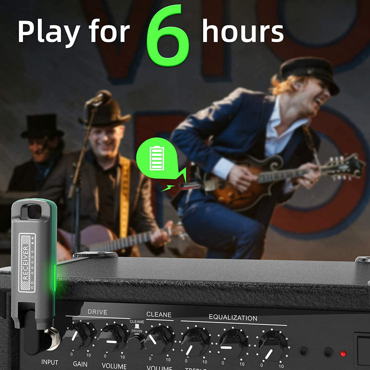 Wireless Guitar System Transmitter Receiver for Electronic Instrument Guitar