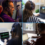 Monitor Headphones 50MM Drivers over Ear Studio Lightweight Foldable Headphones for Smartphone Computer Podcast
