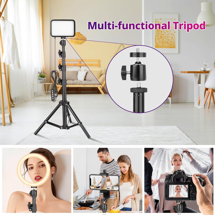 RGB Photography Video Lighting, Studio Lights with Adjustable Tripod Stand - 16