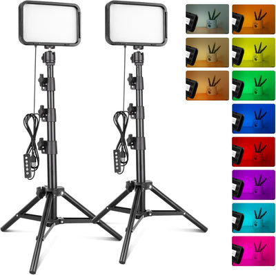 RGB Photography Video Lighting, Studio Lights with Adjustable Tripod Stand - 16