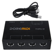 Doremidi THRU-6 MIDI Interfaces Controller THRU 6 Thru Box Controller Adapter Converter 1 Input and 6 Output