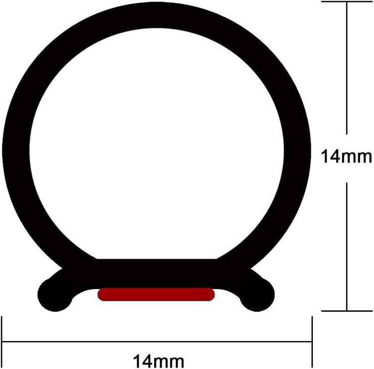 Universal Automotive Door Seal Strip D-Shape Self-Adhesive Weather Stripping For