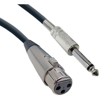XLR Female to 1/4 Inch Mono Male Audio Cable, 10 Foot