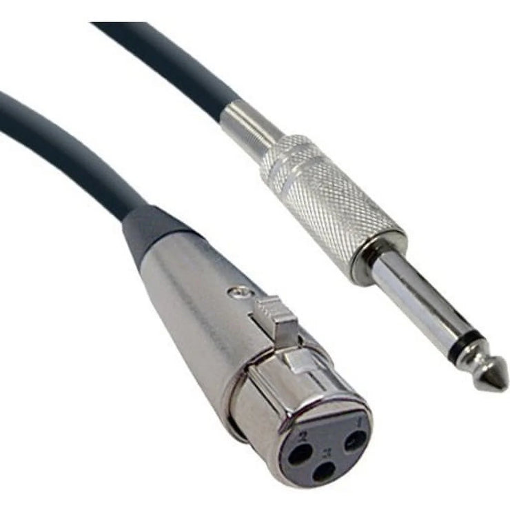 XLR Female to 1/4 Inch Mono Male Audio Cable, 10 Foot