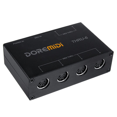 Doremidi THRU-6 MIDI Interfaces Controller THRU 6 Thru Box Controller Adapter Converter 1 Input and 6 Output
