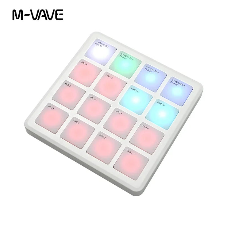 SK-16 SMC-PAD Pocket Pad Portable Wireless MIDI Controller 16 Pads Suitable Percussion Keyboard USB-C Interface