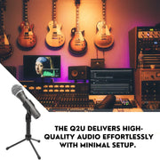 Q2U Handheld Dynamic USB Microphone Recording and Podcasting Pack (Black)