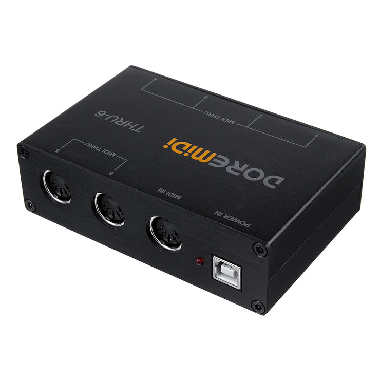Doremidi THRU-6 MIDI Interfaces Controller THRU 6 Thru Box Controller Adapter Converter 1 Input and 6 Output