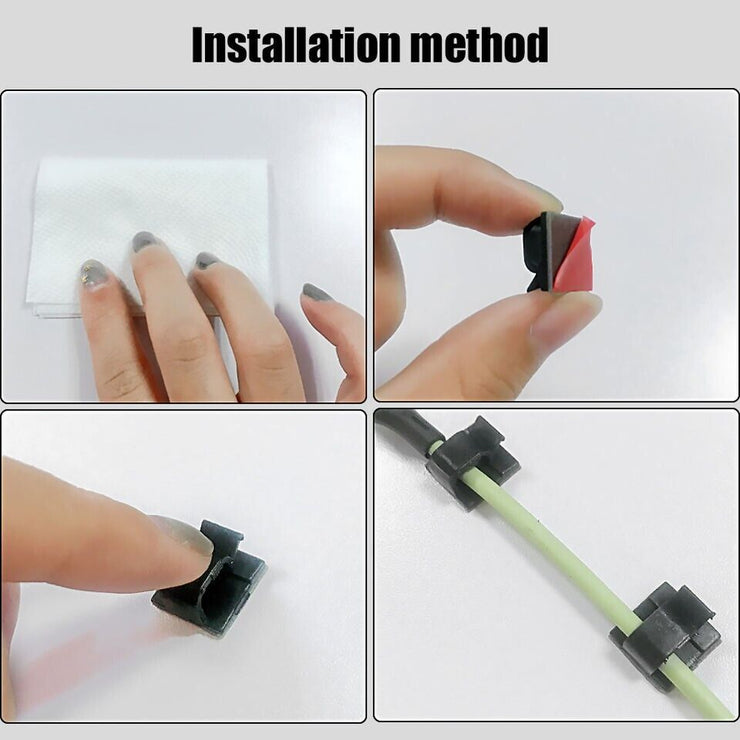 173 Pcs. Cable Management Kit Wire/Cord Organizer Zip Ties Holder Clips Adhesive