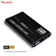 4K 60Hz HDMI USB 3.0 Video Capture HDMI to USB3.0 Video Capture Dongle Card Game Live Streaming Recording with Audio Mic Input