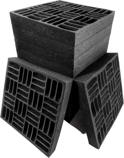 12 Pack Sound Proof Foam Panels for Walls, 12.6X12.6X2 Inches Grid Style Acoustic Panels for Home Studio Acoustic Treatment (Black)