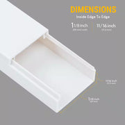 Complete Cable Concealer Management Kit in White (2-Pack)
