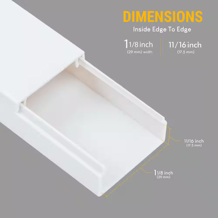 Complete Cable Concealer Management Kit in White (2-Pack)