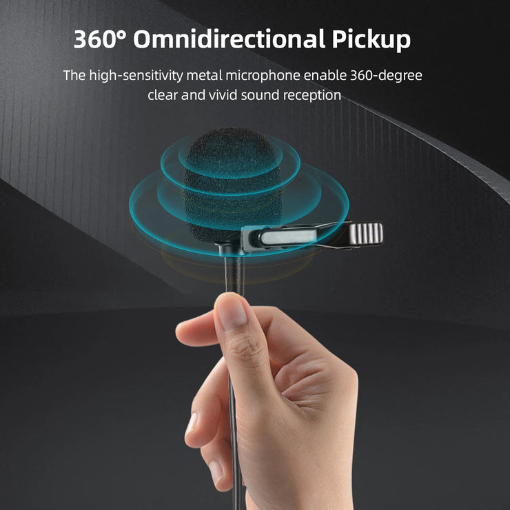 SJCAM Sports Camera Clip-On Microphone Lapel Mic Plug-And Play Pickup Noise Reduction External Microphone for SJCAM SJ20/C200PRO