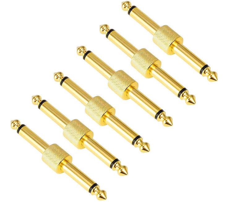 6 Pack Guitar Pedal Connector 1/4 Inch Effect Pedal Coupler Guitar Connector ...