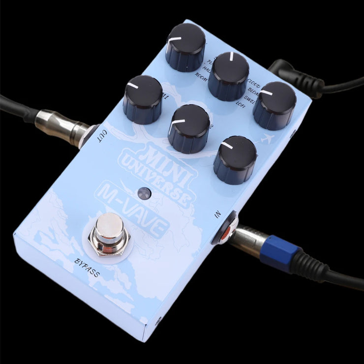 Mini Pedal Pure Analog Processor 9 Reverb Tones Electric Guitar Reverb Effects Pedal for Electric Bass Music Instrument
