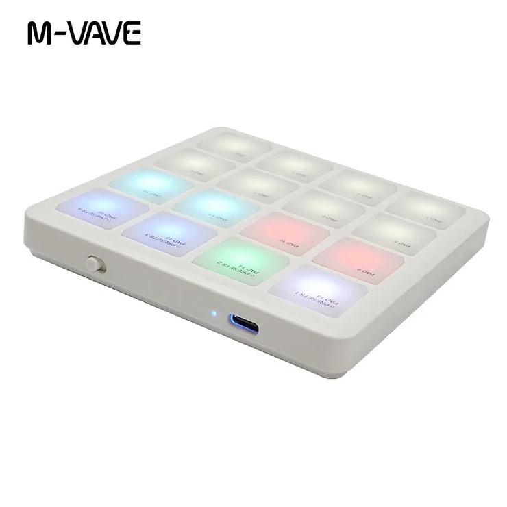 SK-16 SMC-PAD Pocket Pad Portable Wireless MIDI Controller 16 Pads Suitable Percussion Keyboard USB-C Interface